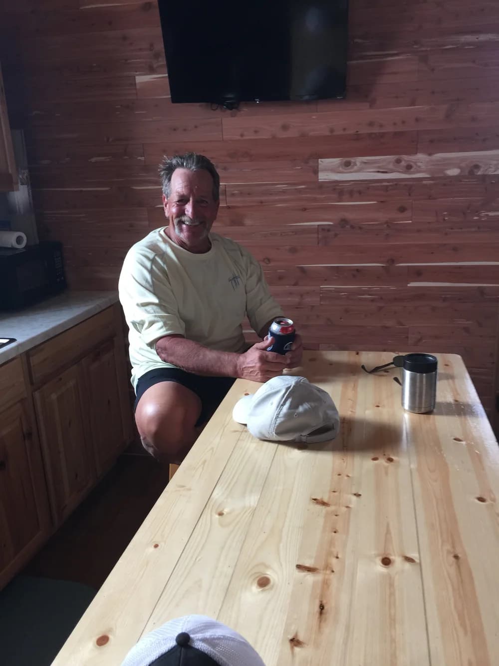 Inside a Baffin Cabins floating cabin